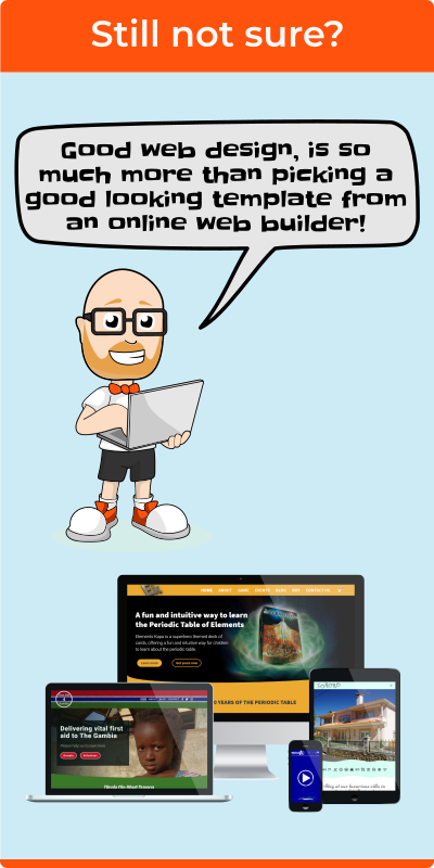 Good web design is so much more than picking a good looking template from an online web builder!